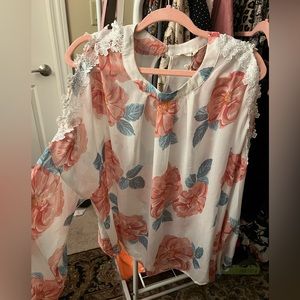 Boutique Flowered Blouse